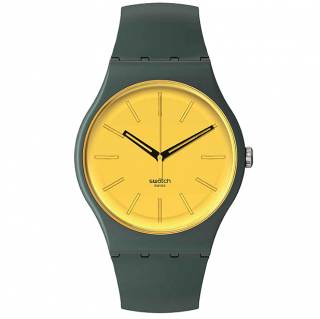 ΡΟΛΟΙ SWATCH SO29G103 SWATCH Essentials Gold In The Garden Green Biosourced Strap