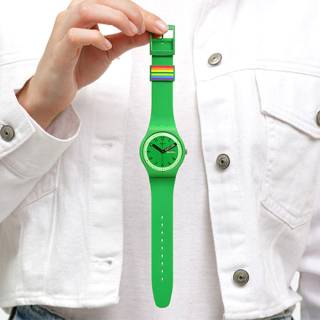 ΡΟΛΟΙ SWATCH  SO29G704 SWATCH Proudly Green  Silicone Strap