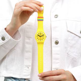 ΡΟΛΟΙ SWATCH  SO29J702 SWATCH Proudly Yellow  Silicone Strap