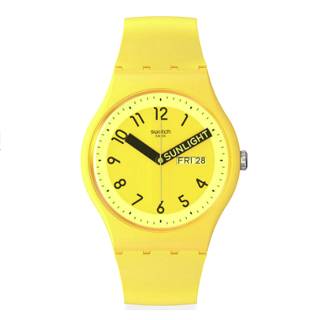 ΡΟΛΟΙ SWATCH  SO29J702 SWATCH Proudly Yellow  Silicone Strap