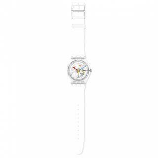 ΡΟΛΟΙ SWATCH  SO29K100 SWATCH Clearly New Gent with Clear Plastic Strap