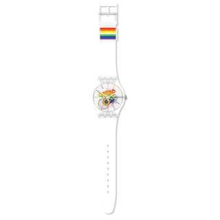 ΡΟΛΟΙ SWATCH SO29K103 SWATCH Gents Alla Parata White Silicone Strap