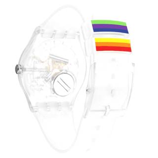 ΡΟΛΟΙ SWATCH SO29K103 SWATCH Gents Alla Parata White Silicone Strap