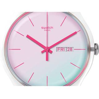 ΡΟΛΟΙ SWATCH  SO29K704 SWATCH Polawhite White  Silicone Strap