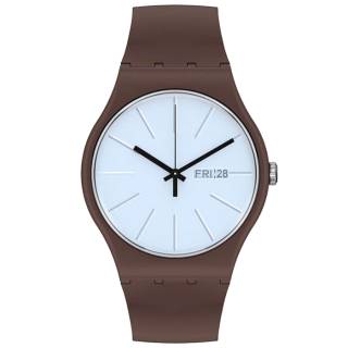 ΡΟΛΟΙ SWATCH SO29M701 SWATCH New Gent Laki Brown Silicone Strap