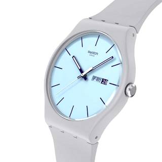 ΡΟΛΟΙ SWATCH  SO29M702 SWATCH Essentials Blueberry Sky Grey Silicone Strap