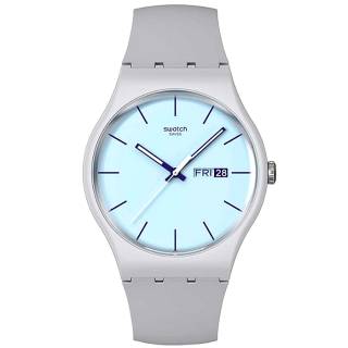 ΡΟΛΟΙ SWATCH  SO29M702 SWATCH Essentials Blueberry Sky Grey Silicone Strap