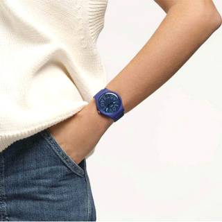 ΡΟΛΟΙ SWATCH  SO29N107 SWATCH Valentine’s Day Love To Go Around Blue Silicone Strap