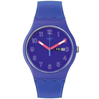 ΡΟΛΟΙ SWATCH SO29N705 SWATCH New Gent Biosourced Cobalt Disco Blue Silicone Strap