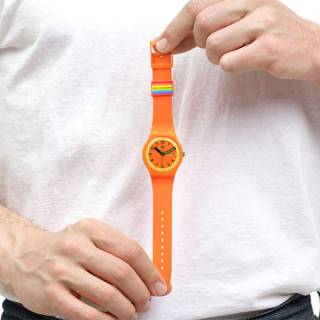 ΡΟΛΟΙ SWATCH   SO29O700 SWATCH Proudly Orange Silicone Strap