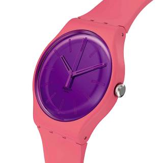 ΡΟΛΟΙ SWATCH SO29P102 SWATCH Essentials Berry Harmonious Pink Silicone Strap