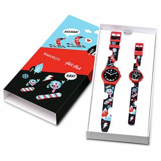 ΡΟΛΟΙ SWATCH   SZS38 SWATCH Time Together  Set Multicolor Silicone Strap