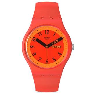 ΡΟΛΟΙ SWATCH   SO29R705 SWATCH Proudly Red Silicone Strap