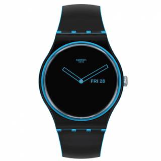 ΡΟΛΟΙ SWATCH  SO29S701 SWATCH Minimal Line  Blue Black Silicone Strap