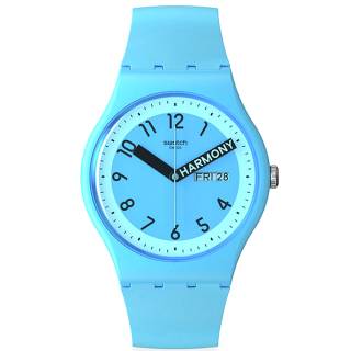 ΡΟΛΟΙ SWATCH   SO29S702 SWATCH Proudly Blue Silicone Strap