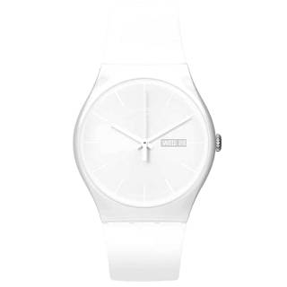 ΡΟΛΟΙ SWATCH  SO29W704-S14 SWATCH White Rebel with White Silicone Strap