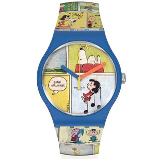 ΡΟΛΟΙ SWATCH SO29Z108 Swatch Peanuts SMAK! Multicolor Silicone Strap