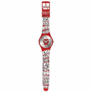 ΡΟΛΟΙ SWATCH  SO29Z109 SWATCH  X Peanuts Holiday Special CHOMP! Red Rubber Strap