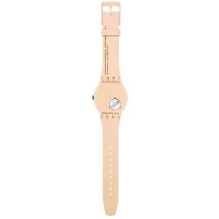 ΡΟΛΟΙ SWATCH  SO29Z124 SWATCH La Trahison Des Images by Rene Magritte Beige Silicone Strap