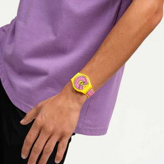 ΡΟΛΟΙ SWATCH  SO29Z134 SWATCH Simpsons Seconds Of Sweetness Two Tone Silicone Strap