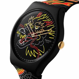 ΡΟΛΟΙ SWATCH  SO29Z137-5300 SWATCH New Gent Dragon In Wind Multicolor Silicone Strap