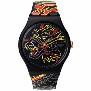 ΡΟΛΟΙ SWATCH  SO29Z137-5300 SWATCH New Gent Dragon In Wind Multicolor Silicone Strap