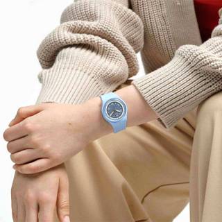 ΡΟΛΟΙ SWATCH SO31L100 SWATCH Power of Nature Frozen Waterfall Light Blue Silicone Strap