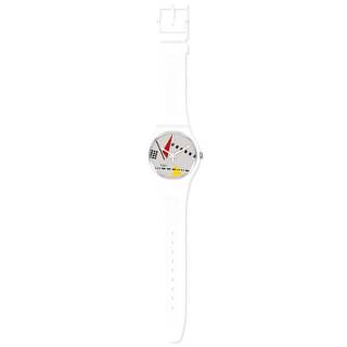 ΡΟΛΟΙ SWATCH SO31W106 SWATCH 1984 Reloaded Hi Mem M White Bio-Sourced Material Strap