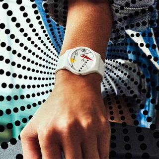 ΡΟΛΟΙ SWATCH SO31W106 SWATCH 1984 Reloaded Hi Mem M White Bio-Sourced Material Strap