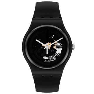 ΡΟΛΟΙ SWATCH SO32B108 SWATCH Spot Time Black Plastic Strap