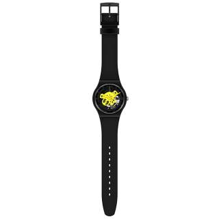 ΡΟΛΟΙ SWATCH SO32B111 SWATCH Gent Bioceramic Time To Yellow Big   Black  Silicone Strap