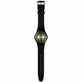 ΡΟΛΟΙ SWATCH  SO32B117  SWATCH Leafy Line Black Silicone Strap