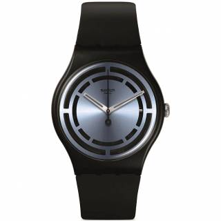 ΡΟΛΟΙ SWATCH  SO32B118 SWATCH	Circled Lines Black Silicone Strap