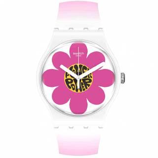 ΡΟΛΟΙ SWATCH SO32M104 SWATCH Flower Hour Two Tone Silicone Strap