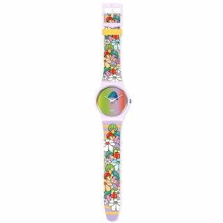 ΡΟΛΟΙ SWATCH SO32V700 SWATCH Cosmic Shroom Multicolor Silicone Strap