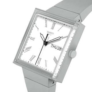 ΡΟΛΟΙ SWATCH  SO34M700 SWATCH Bioceramic What If Grey Biosourced Strap