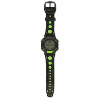 ΡΟΛΟΙ SWATCH  SQB100 SWATCH Netsurfert Black Leather Strap