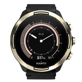 ΡΟΛΟΙ SUUNTO  SS050256000 SUUNTO 9 Baro Gold with Black Leather Strap