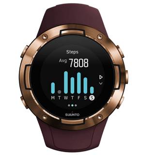 ΡΟΛΟΙ SUUNTO  SS050301000 SUUNTO 5 Burgundy Copper with Bordeaux Silicone Strap