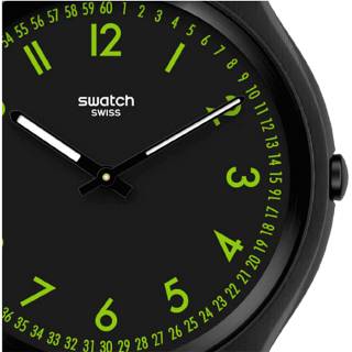 ΡΟΛΟΙ SWATCH   SS07B108 SWATCH Skin Irony Brushed Green Black Rubber Strap