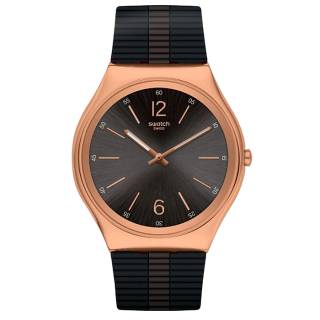 ΡΟΛΟΙ SWATCH SS07G102 SWATCH Soccer Passion Bienne By Night Brown Silicone Strap