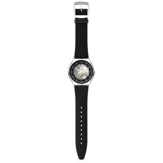 ΡΟΛΟΙ SWATCH SS07S115 SWATCH Skin Irony Black Skeleton Black Leather Strap