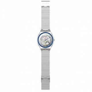 ΡΟΛΟΙ SWATCH   SS07S116GG SWATCH Ringing In Blue Silver Stainless Steel Bracelet