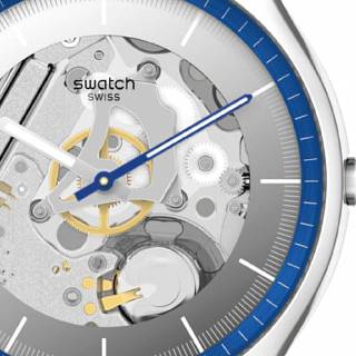 ΡΟΛΟΙ SWATCH   SS07S116GG SWATCH Ringing In Blue Silver Stainless Steel Bracelet