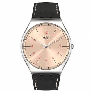 ΡΟΛΟΙ SWATCH  SS07S118 SWATCH Smart Stitch Black Leather Strap