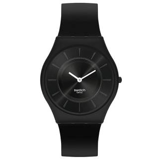 ΡΟΛΟΙ SWATCH  SS08B100 SWATCH Skin Liquirizia Black Silicone Strap