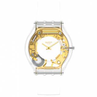 ΡΟΛΟΙ SWATCH  SS08K106 SWATCH Coeur Dorado White Silicone Strap