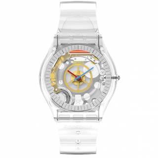 ΡΟΛΟΙ SWATCH  SS08K109 SWATCH Clearly Skin White Silicone Strap