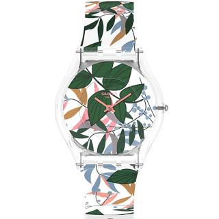 ΡΟΛΟΙ SWATCH  SS08K111 SWATCH Skin Classic Biosourced Leaves Jungle Multicolor Silicone Strap