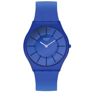 ΡΟΛΟΙ SWATCH SS08N102 SWATCH Skin Deep Acqua Blue Silicone Strap